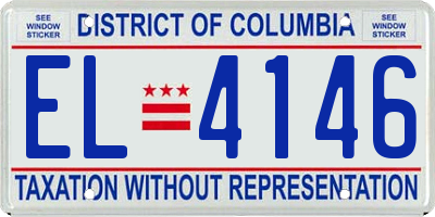 DC license plate EL4146