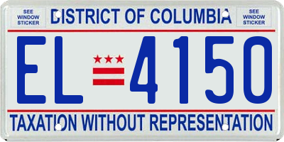 DC license plate EL4150