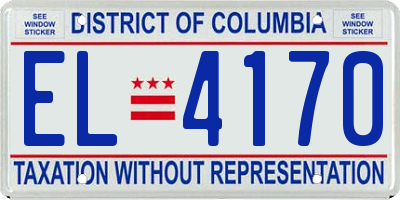 DC license plate EL4170