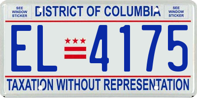 DC license plate EL4175