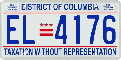 DC license plate EL4176