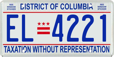 DC license plate EL4221