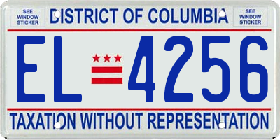 DC license plate EL4256