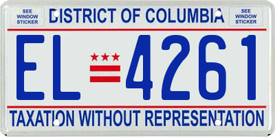 DC license plate EL4261