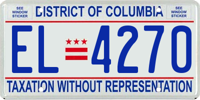 DC license plate EL4270