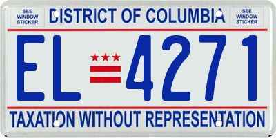 DC license plate EL4271