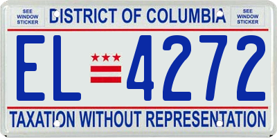 DC license plate EL4272