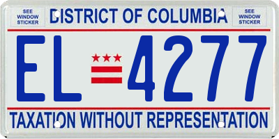 DC license plate EL4277