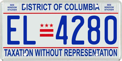 DC license plate EL4280