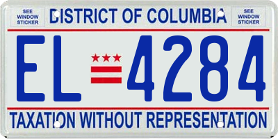 DC license plate EL4284