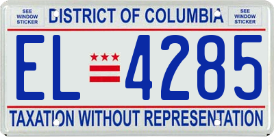 DC license plate EL4285