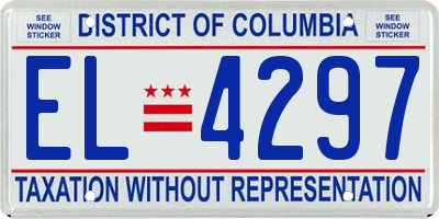 DC license plate EL4297