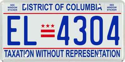 DC license plate EL4304