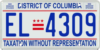 DC license plate EL4309