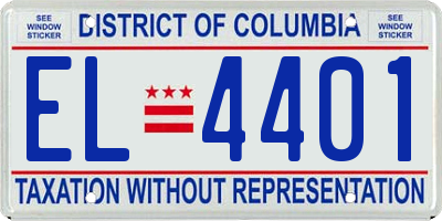 DC license plate EL4401