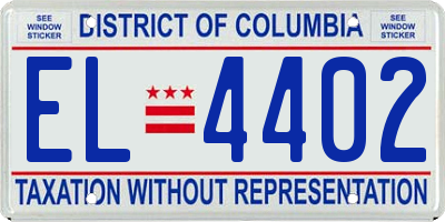 DC license plate EL4402