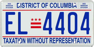 DC license plate EL4404
