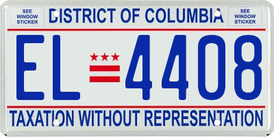 DC license plate EL4408