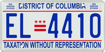 DC license plate EL4410