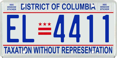 DC license plate EL4411
