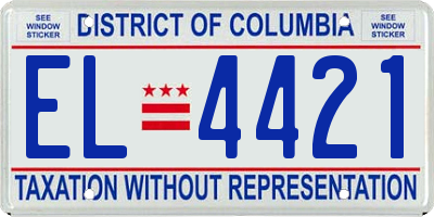 DC license plate EL4421
