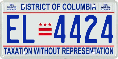 DC license plate EL4424