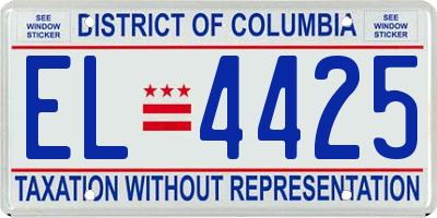 DC license plate EL4425