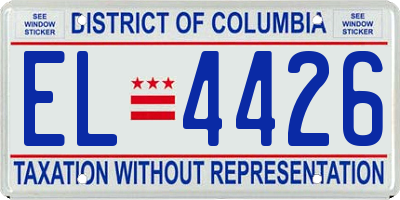 DC license plate EL4426