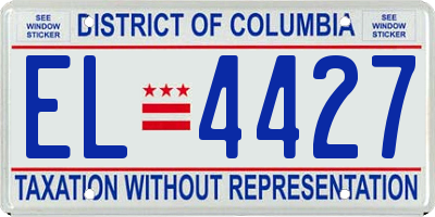 DC license plate EL4427