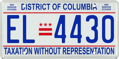 DC license plate EL4430