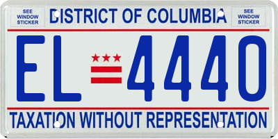 DC license plate EL4440