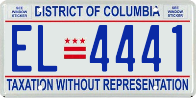 DC license plate EL4441