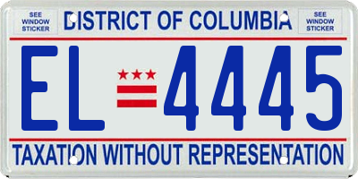 DC license plate EL4445