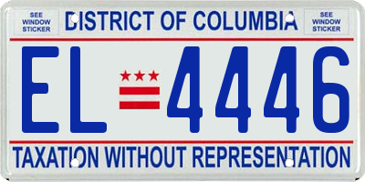 DC license plate EL4446