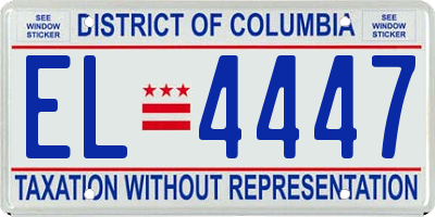 DC license plate EL4447