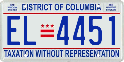 DC license plate EL4451