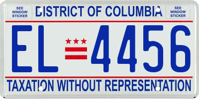 DC license plate EL4456