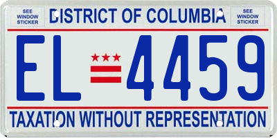 DC license plate EL4459