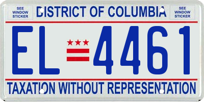 DC license plate EL4461