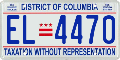 DC license plate EL4470