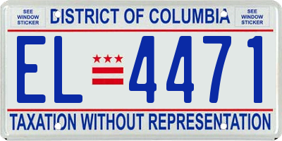 DC license plate EL4471