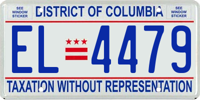 DC license plate EL4479