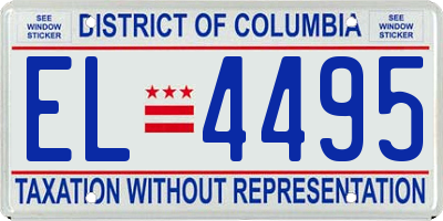 DC license plate EL4495