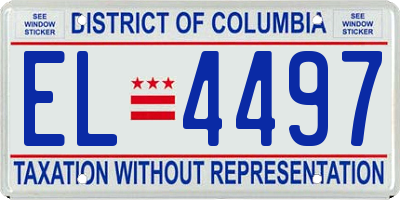 DC license plate EL4497