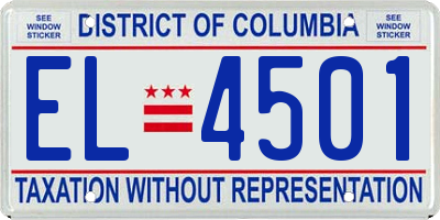 DC license plate EL4501