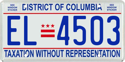 DC license plate EL4503