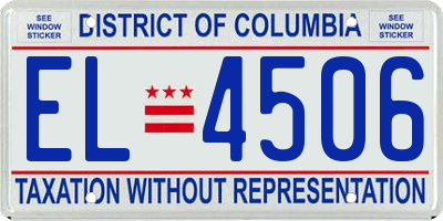 DC license plate EL4506