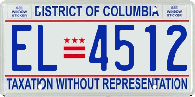 DC license plate EL4512