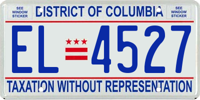 DC license plate EL4527