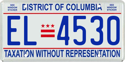 DC license plate EL4530